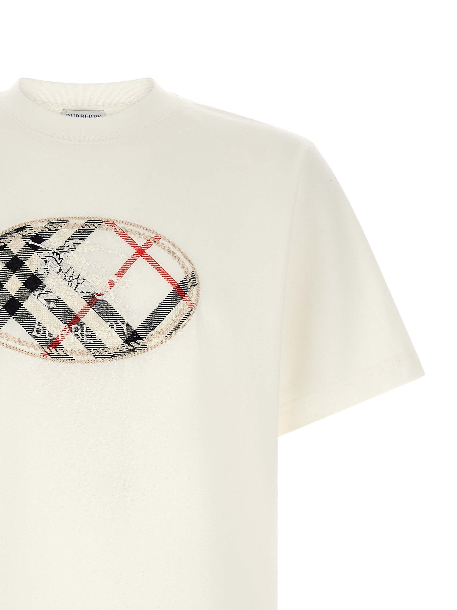 Burberry White Cotton T-Shirt Burberry