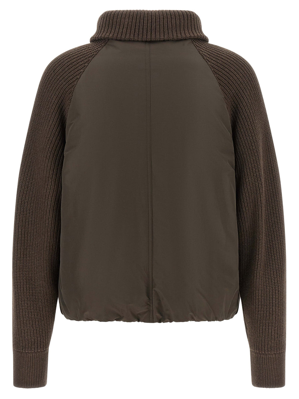 Brunello Cucinelli Brown Cotton Full-Length Jacket Brunello Cucinelli