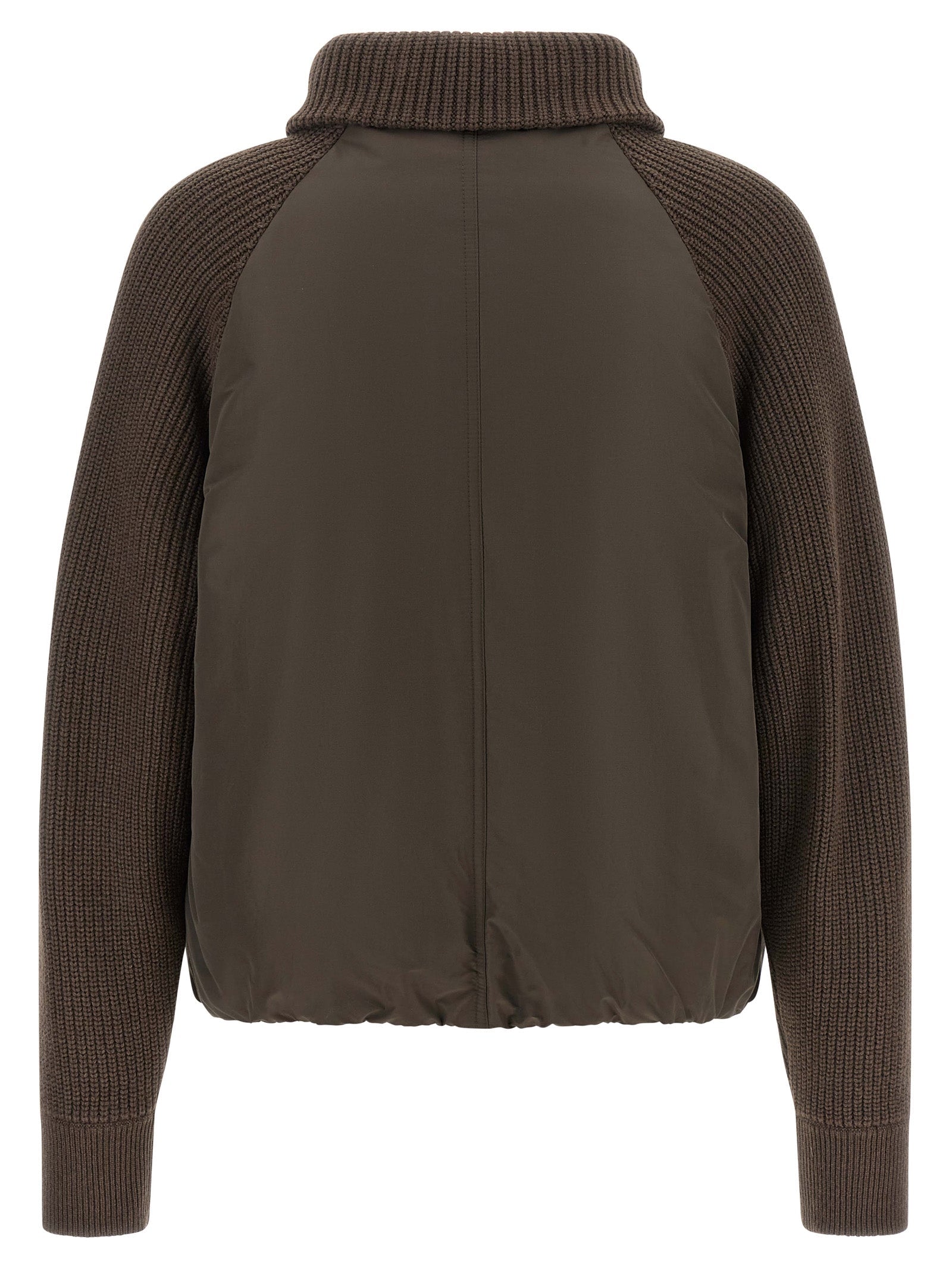 Brunello Cucinelli Brown Cotton Full-Length Jacket Brunello Cucinelli