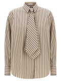 Brunello Cucinelli Beige Cotton Blouse