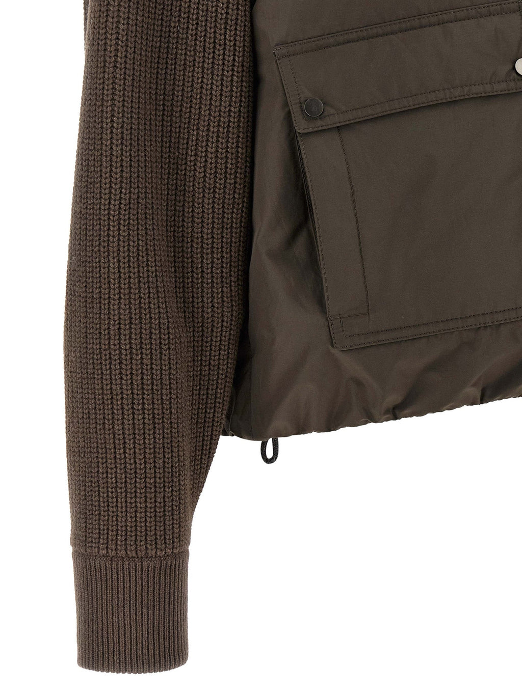 Brunello Cucinelli Brown Cotton Full-Length Jacket Brunello Cucinelli