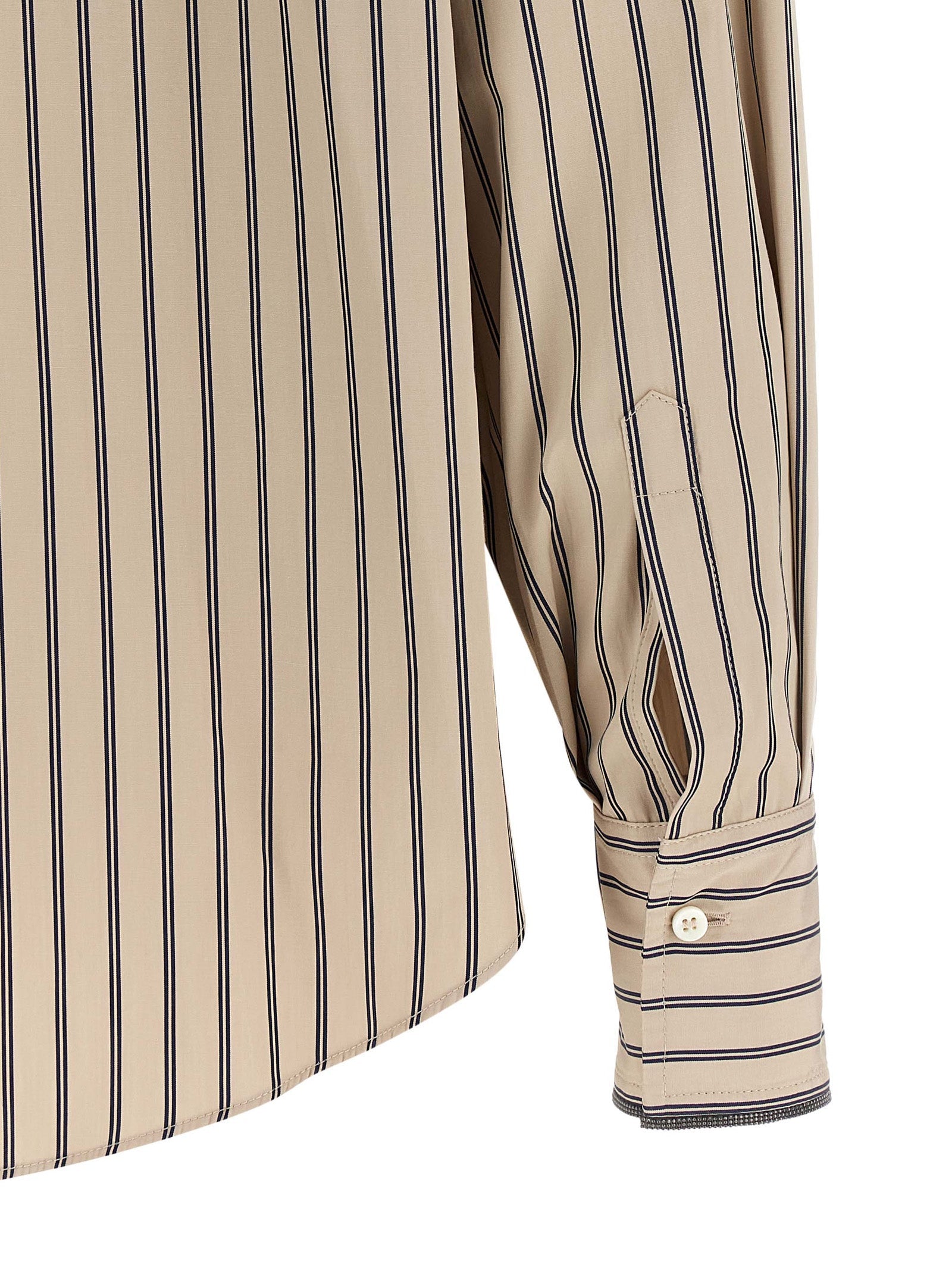 Brunello Cucinelli Beige Cotton Blouse