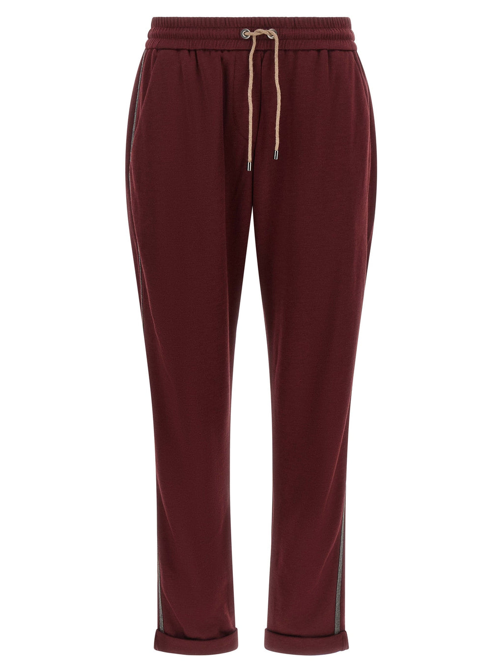 Brunello Cucinelli Bordeaux Cotton Joggers (Workout Pants) Brunello Cucinelli