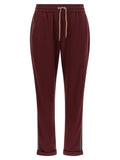 Brunello Cucinelli Bordeaux Cotton Joggers (Workout Pants) Brunello Cucinelli
