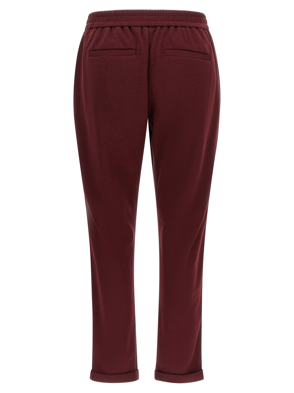 Brunello Cucinelli Bordeaux Cotton Joggers (Workout Pants) Brunello Cucinelli