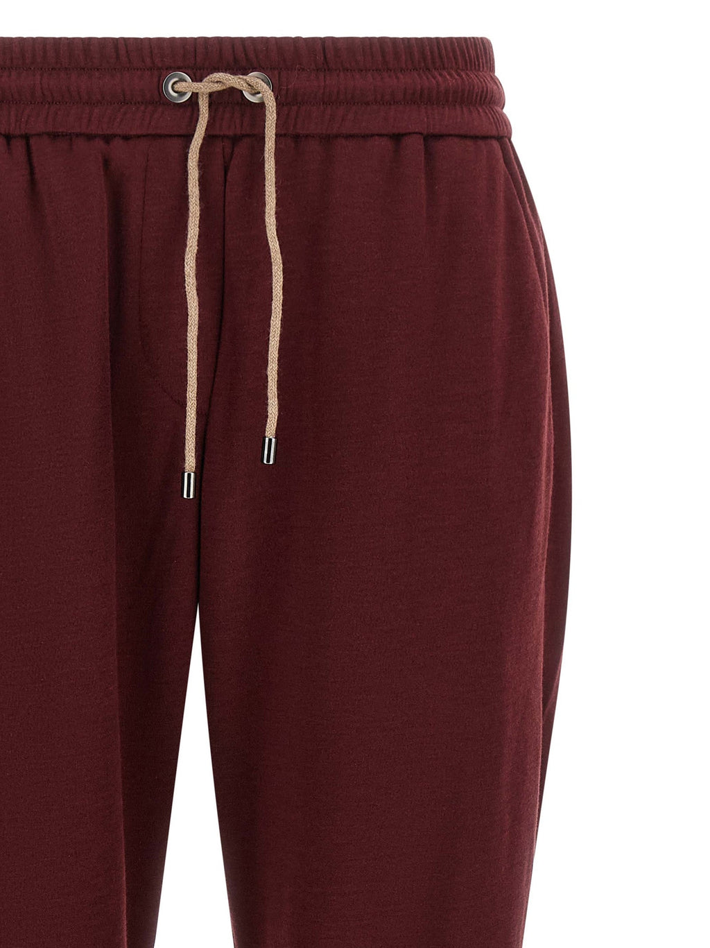 Brunello Cucinelli Bordeaux Cotton Joggers (Workout Pants) Brunello Cucinelli