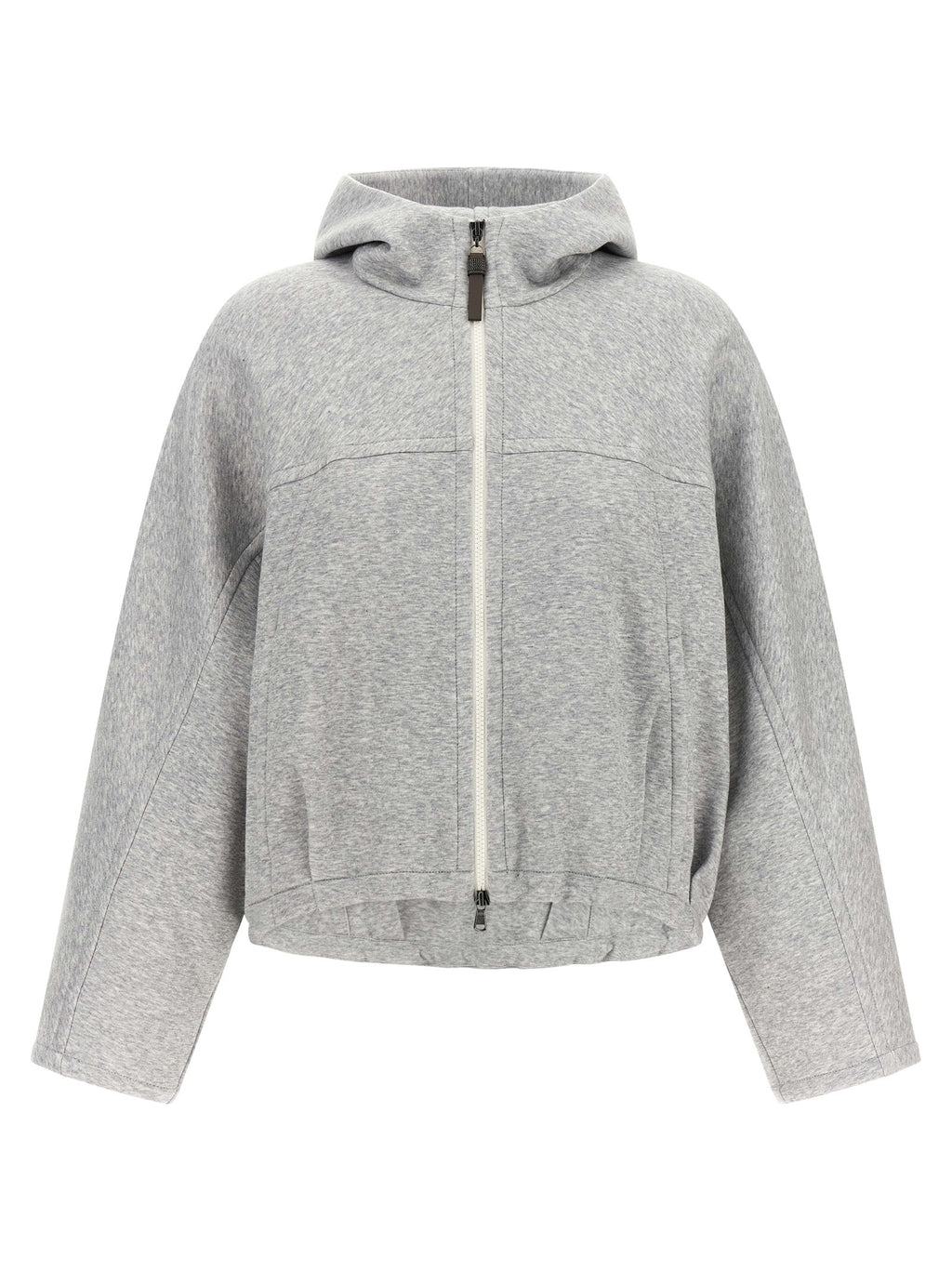 Brunello Cucinelli Gray Cotton Hoodie Brunello Cucinelli