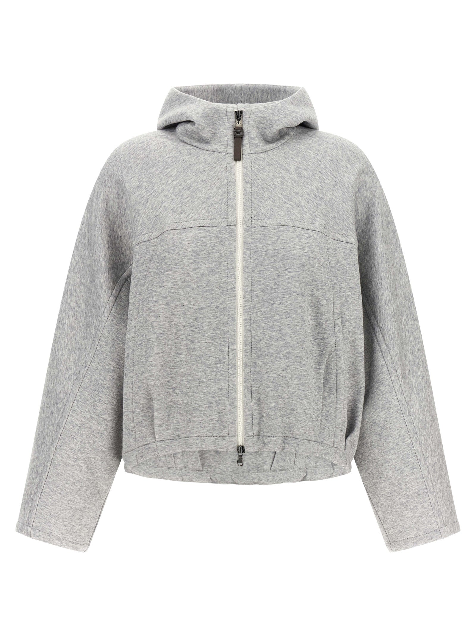Brunello Cucinelli Gray Cotton Hoodie Brunello Cucinelli