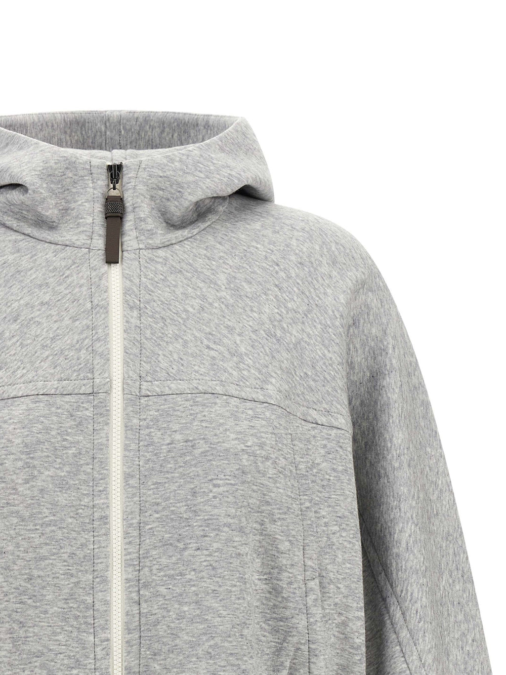 Brunello Cucinelli Gray Cotton Hoodie Brunello Cucinelli