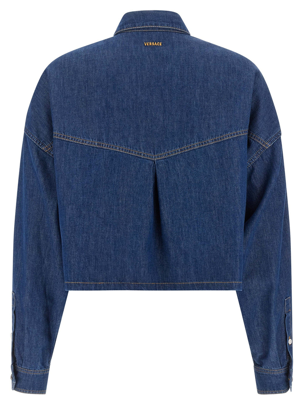 Versace Blue Cotton Blouse Versace