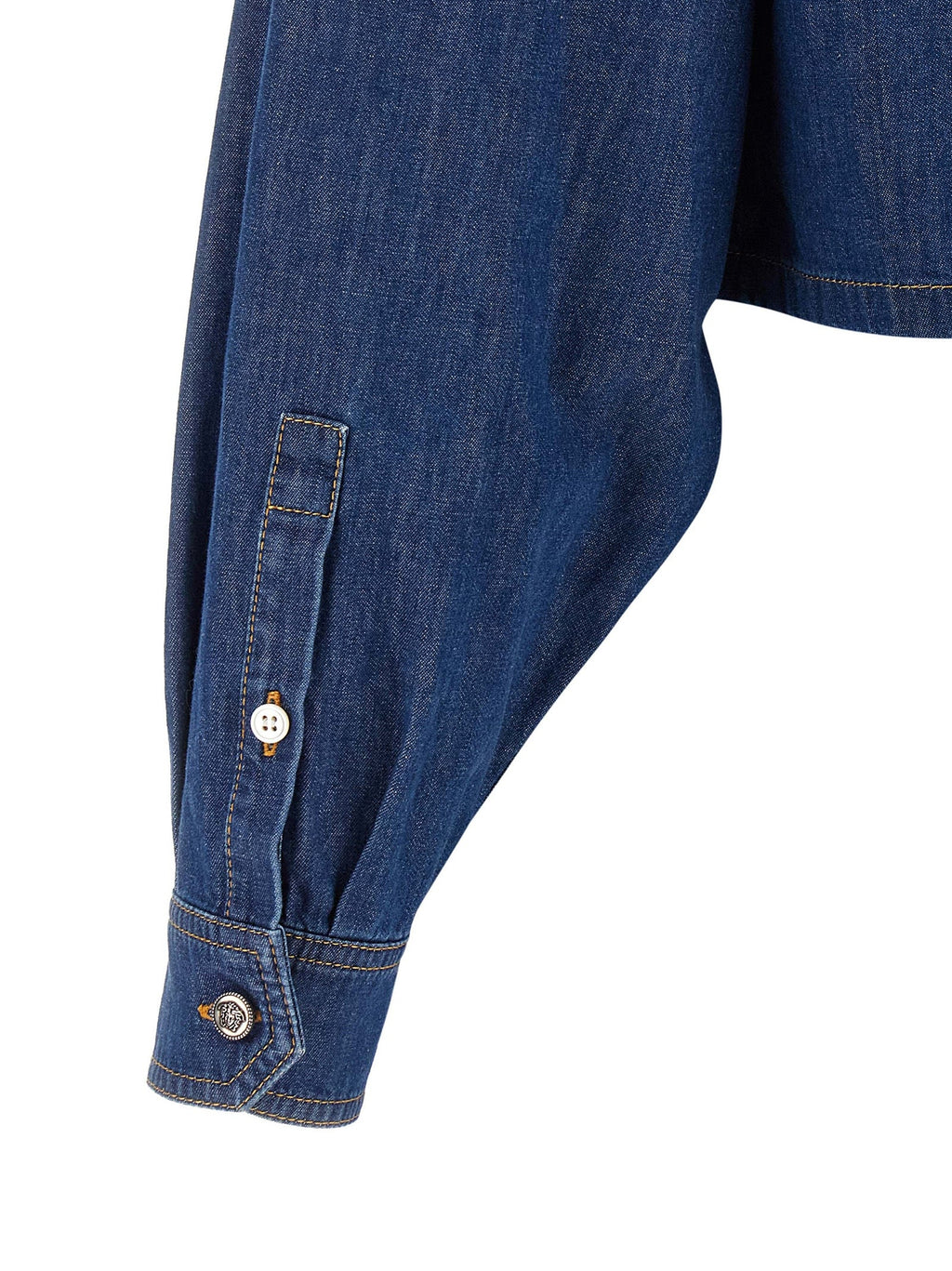 Versace Blue Cotton Blouse Versace