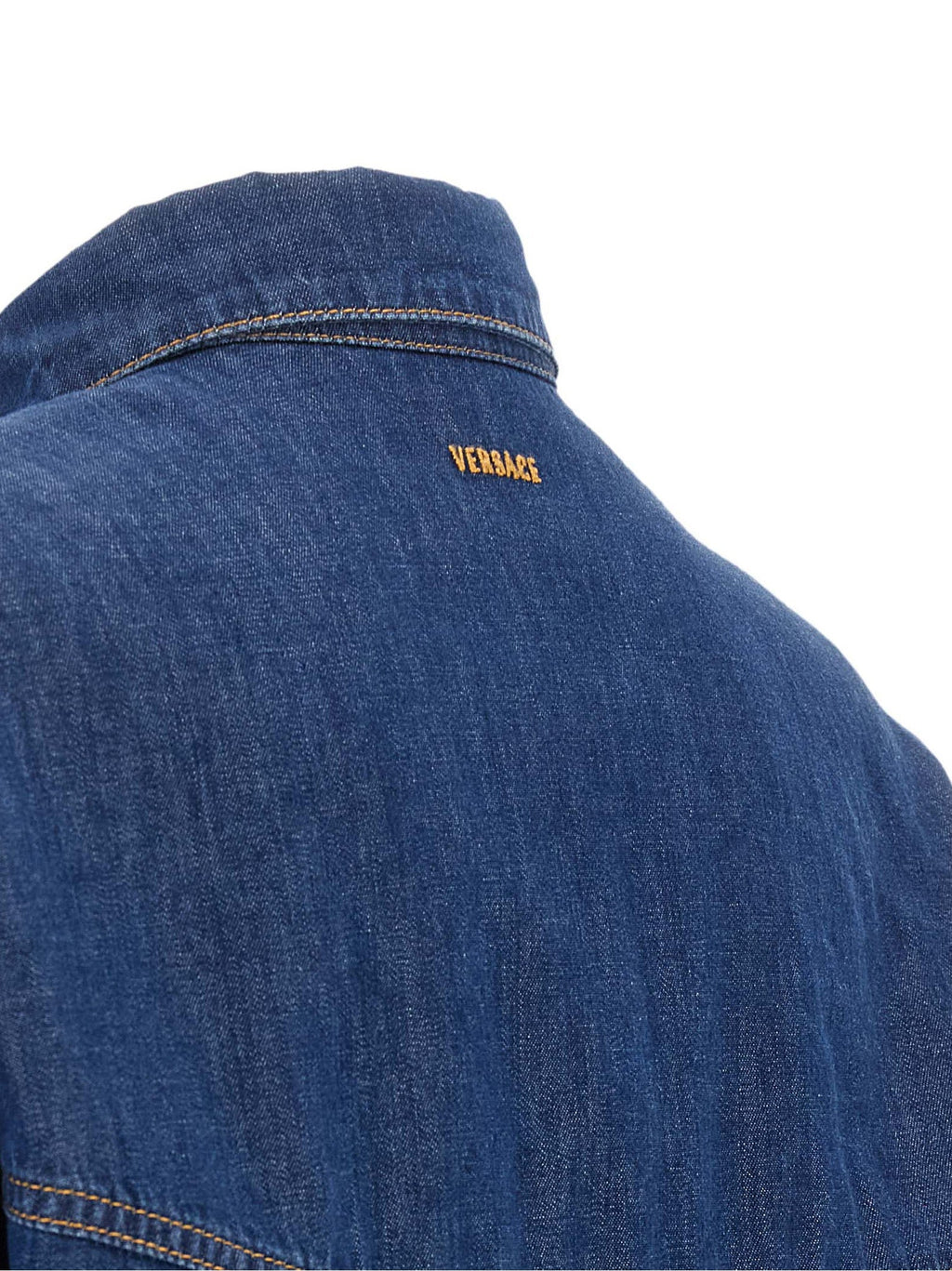 Versace Blue Cotton Blouse Versace