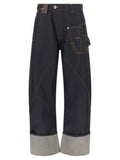 J.W.Anderson Blue Cotton Straight-Leg Jeans