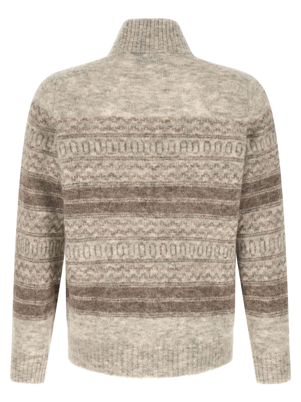 Brunello Cucinelli Beige Alpaca Leather Cardigan