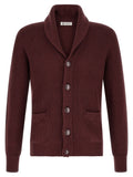 Brunello Cucinelli Bordeaux Cotton Cardigan Brunello Cucinelli