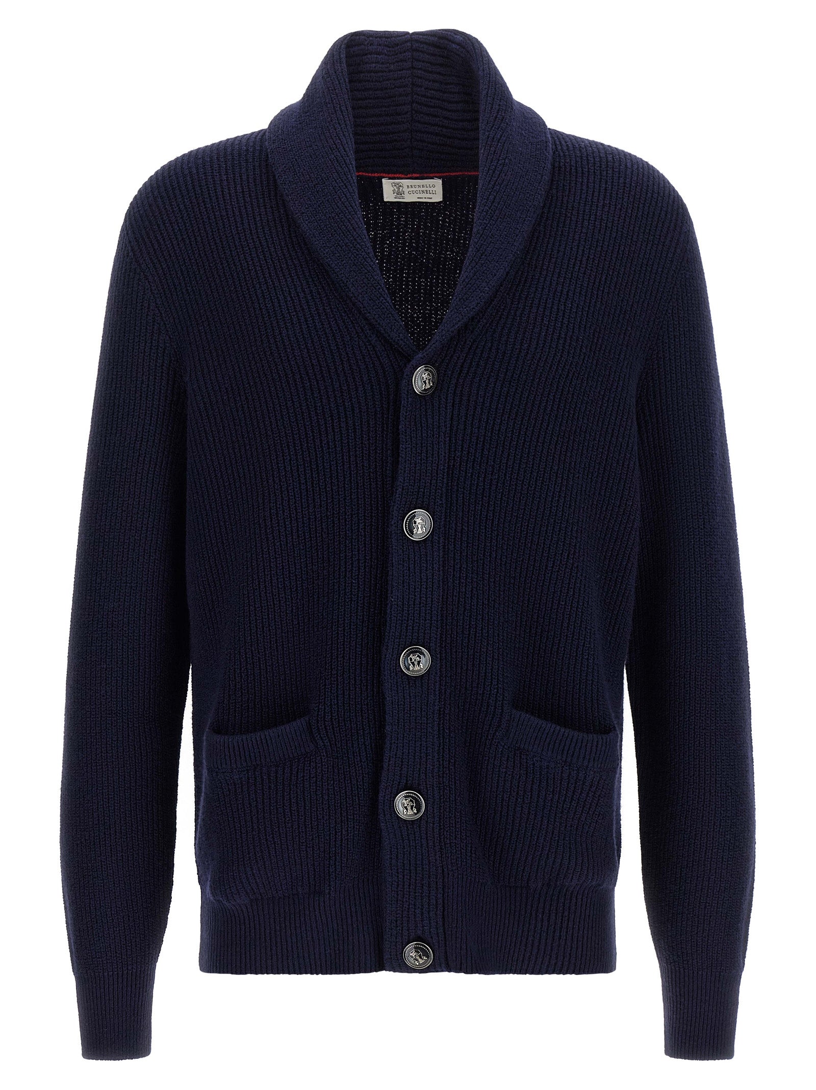 Brunello Cucinelli Blue Cotton Cardigan