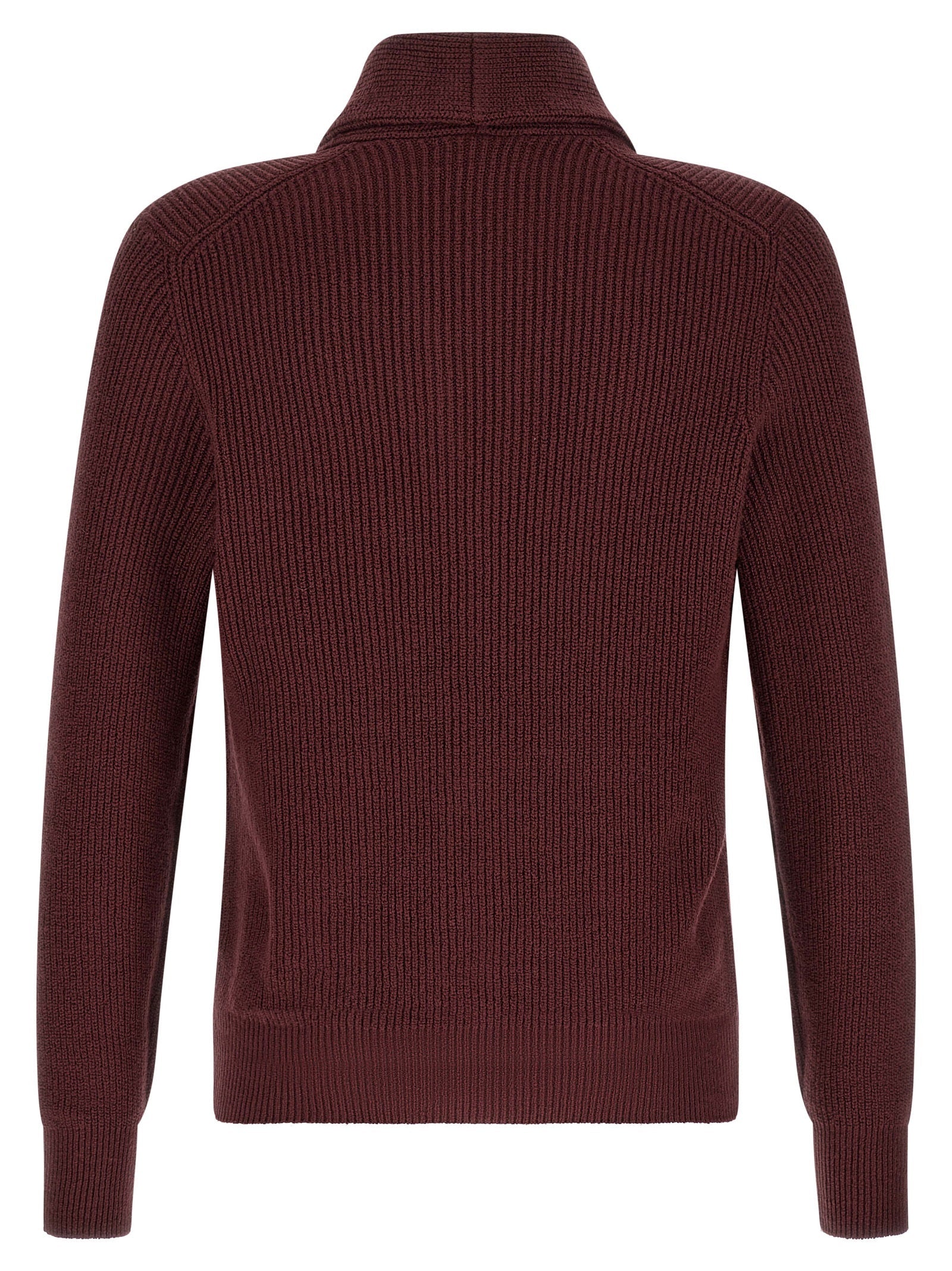 Brunello Cucinelli Bordeaux Cotton Cardigan Brunello Cucinelli
