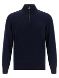 Brunello Cucinelli Blue Cashmere Cardigan