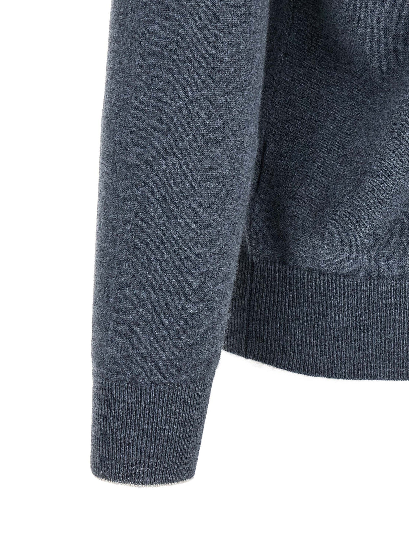 Brunello Cucinelli Blue Cashmere Cardigan Brunello Cucinelli