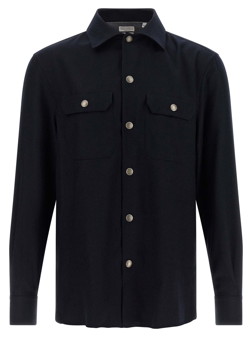 Brunello Cucinelli Blue Virgin Wool Blouse Brunello Cucinelli