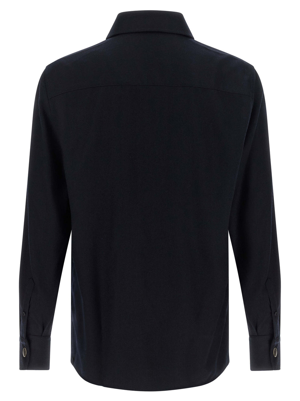 Brunello Cucinelli Blue Virgin Wool Blouse Brunello Cucinelli