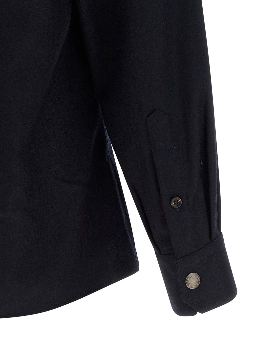 Brunello Cucinelli Blue Virgin Wool Blouse Brunello Cucinelli