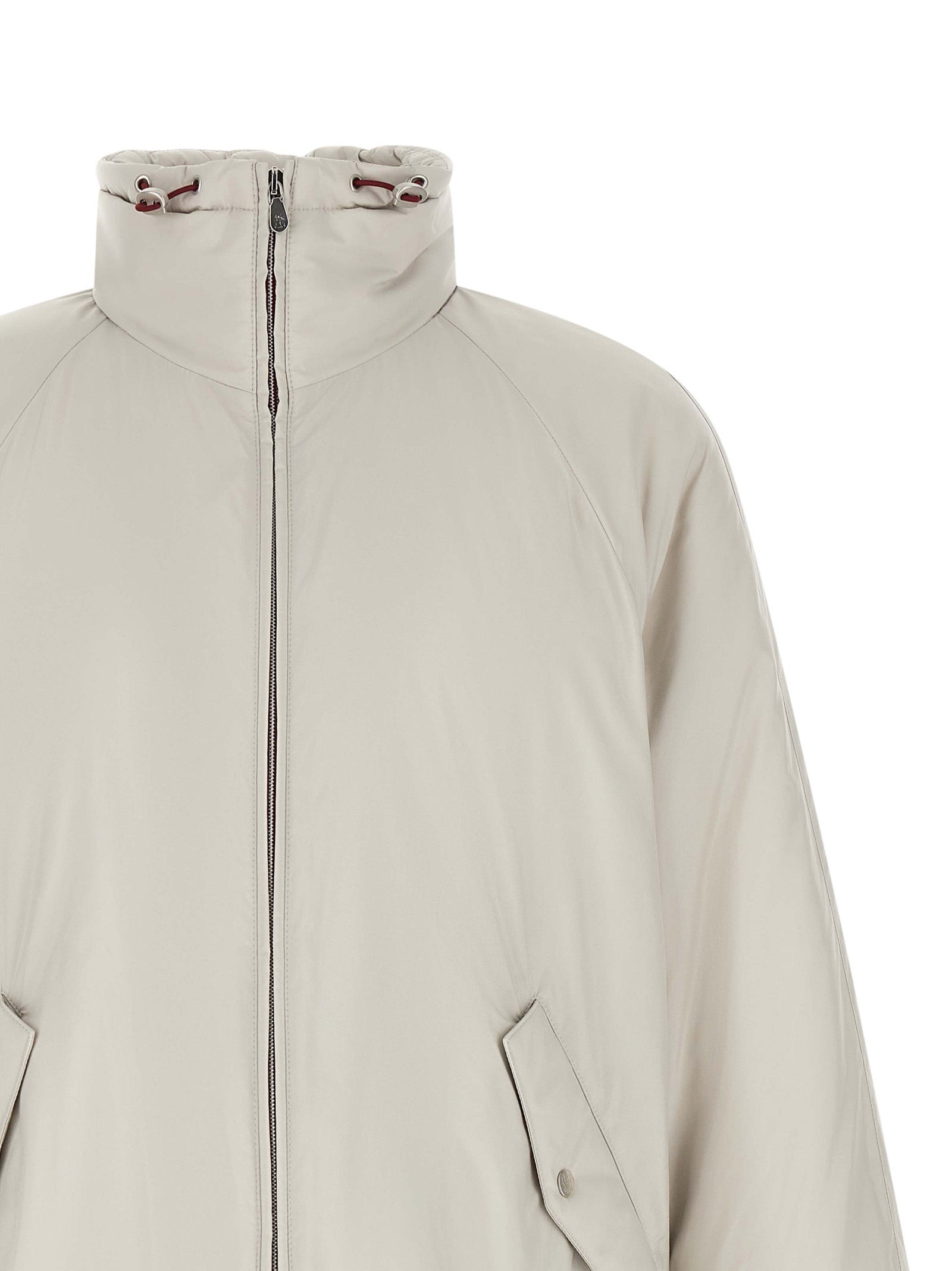 Brunello Cucinelli White Polyester Shell Jacket Brunello Cucinelli