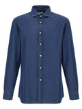 Brunello Cucinelli Blue Cotton Blouse