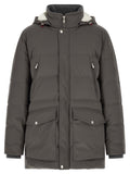 Brunello Cucinelli Gray Polyamide Parka Brunello Cucinelli