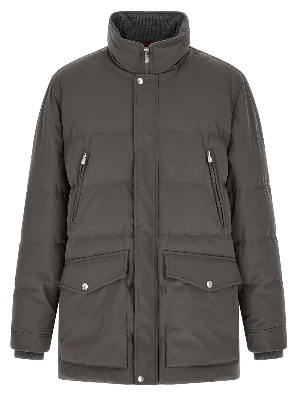 Brunello Cucinelli Gray Polyamide Parka Brunello Cucinelli