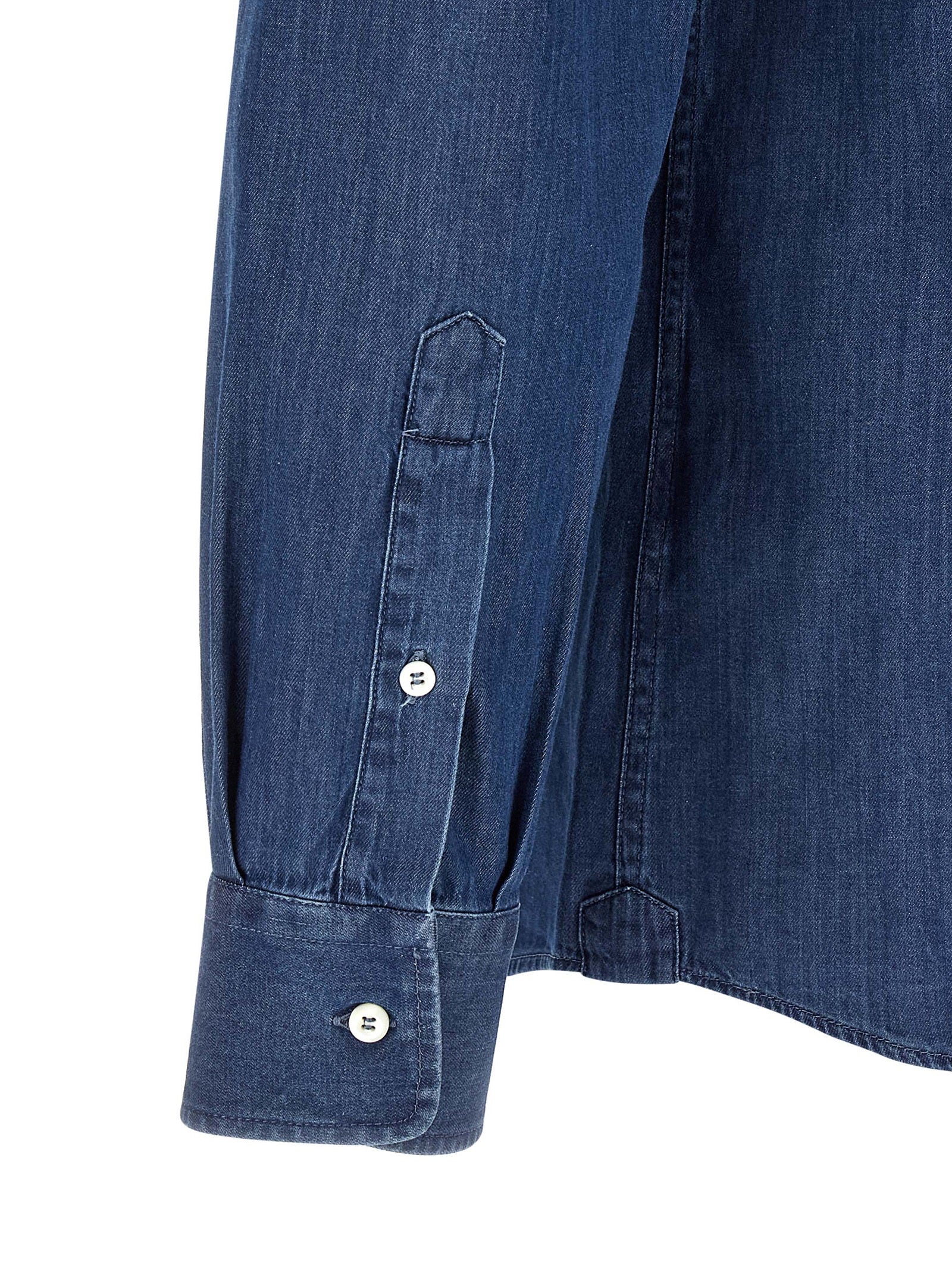 Brunello Cucinelli Blue Cotton Blouse