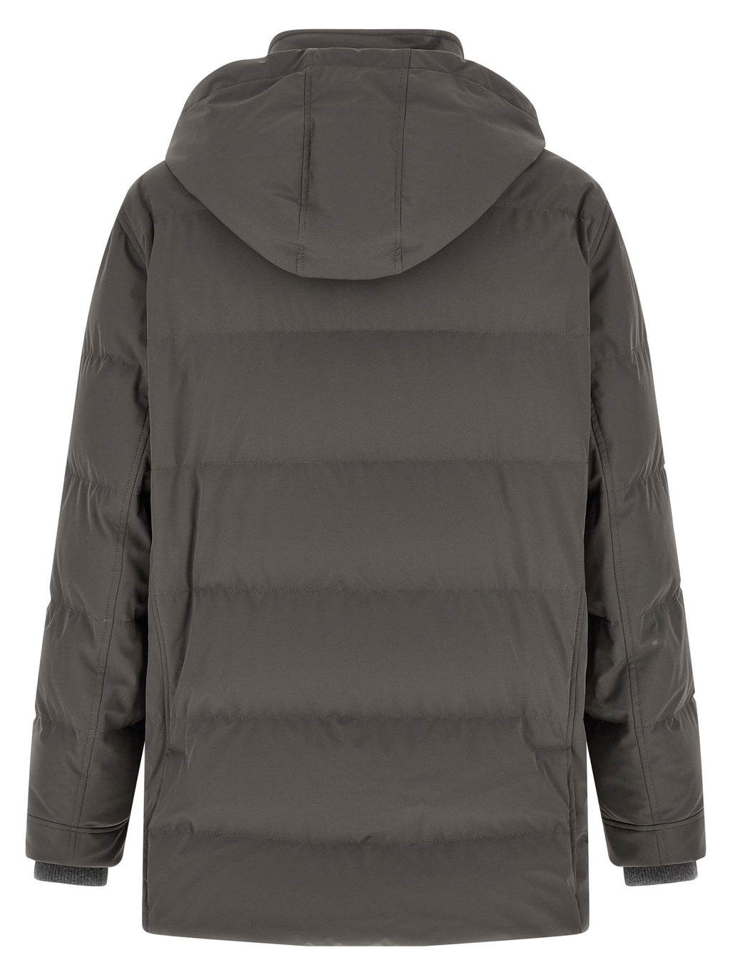 Brunello Cucinelli Gray Polyamide Parka Brunello Cucinelli