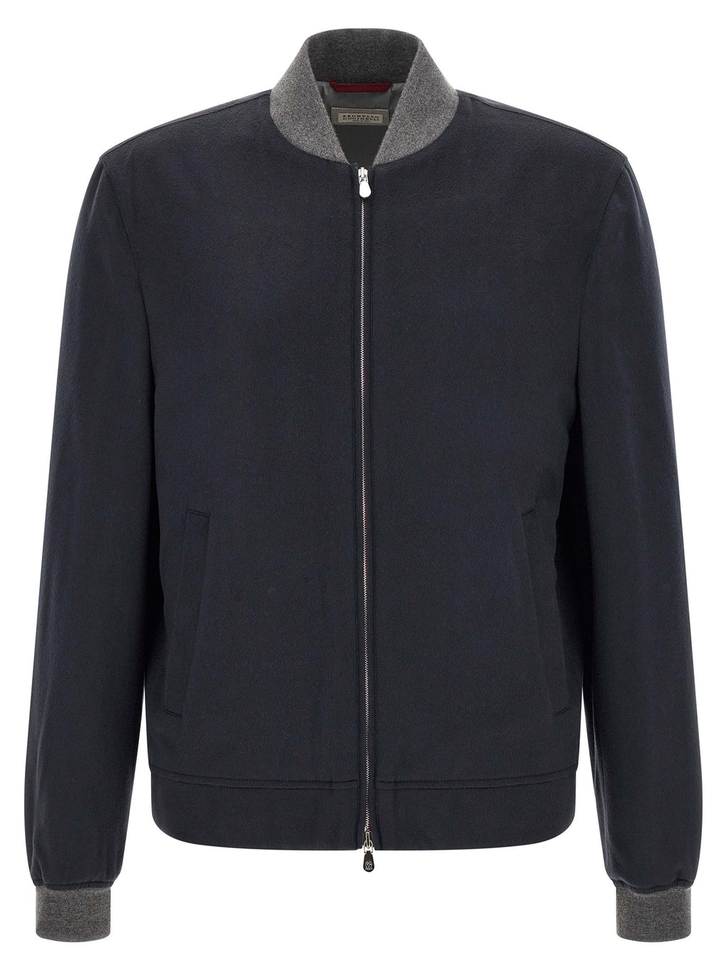 Brunello Cucinelli Blue Cashmere Bomber