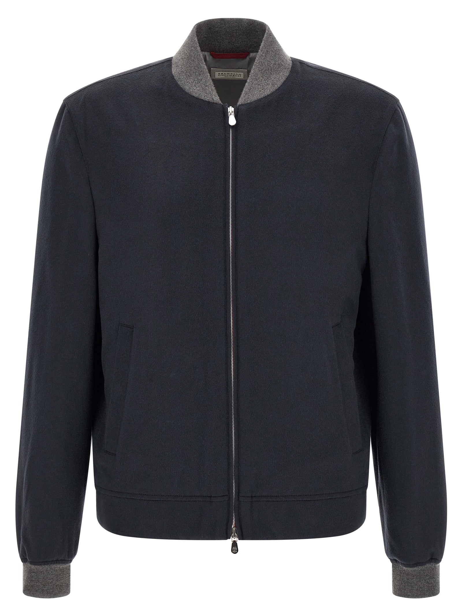 Brunello Cucinelli Blue Cashmere Bomber