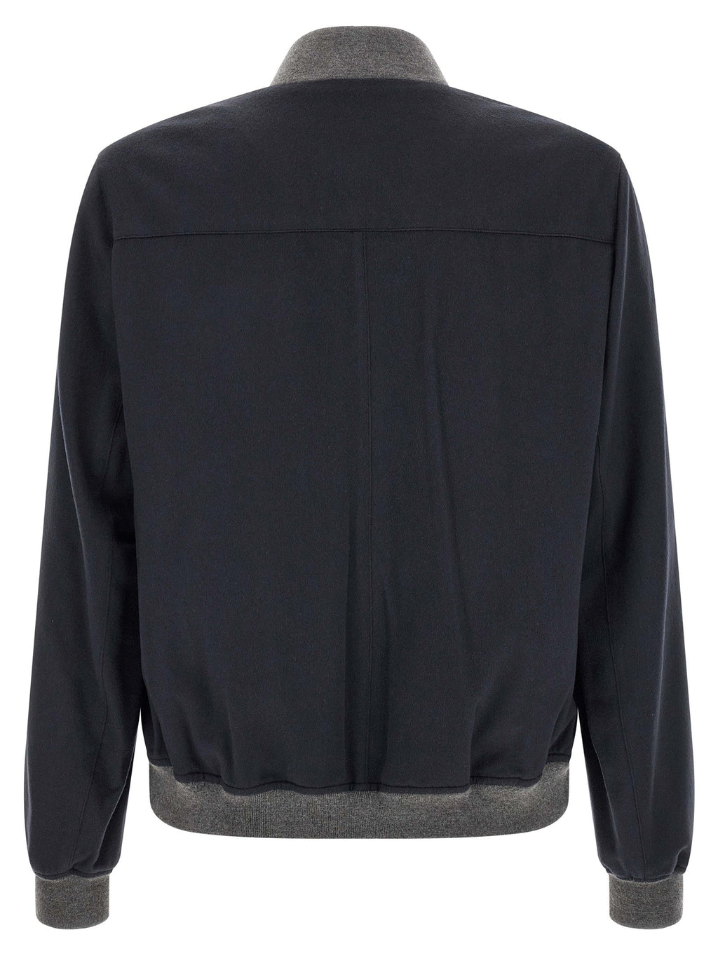 Brunello Cucinelli Blue Cashmere Bomber