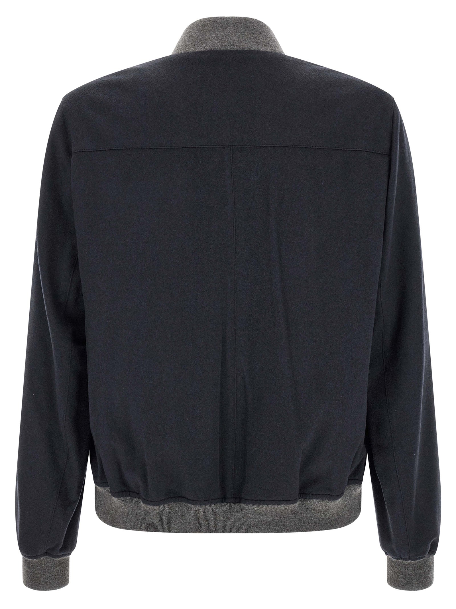 Brunello Cucinelli Blue Cashmere Bomber