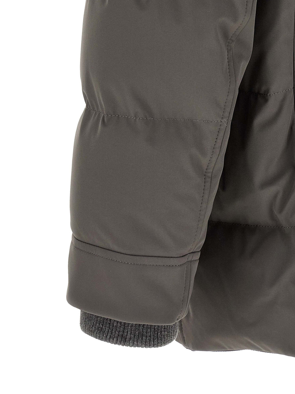 Brunello Cucinelli Gray Polyamide Parka Brunello Cucinelli