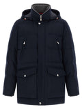 Brunello Cucinelli Blue Wool Parka Brunello Cucinelli