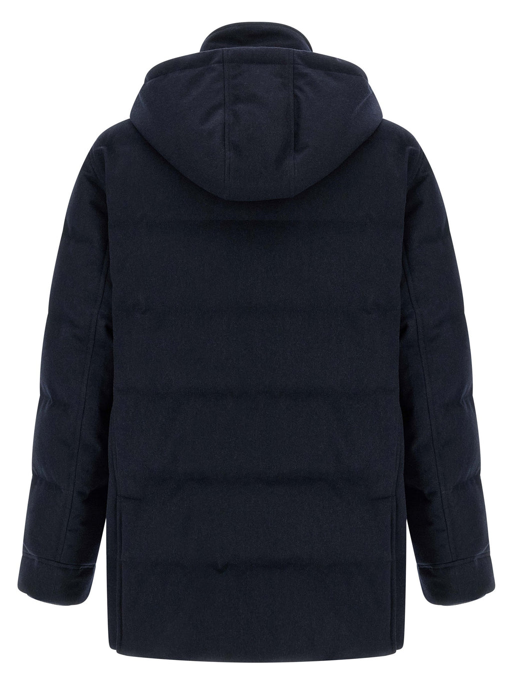 Brunello Cucinelli Blue Wool Parka Brunello Cucinelli