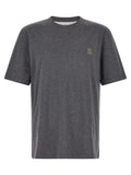 Brunello Cucinelli Gray Cotton T-Shirt