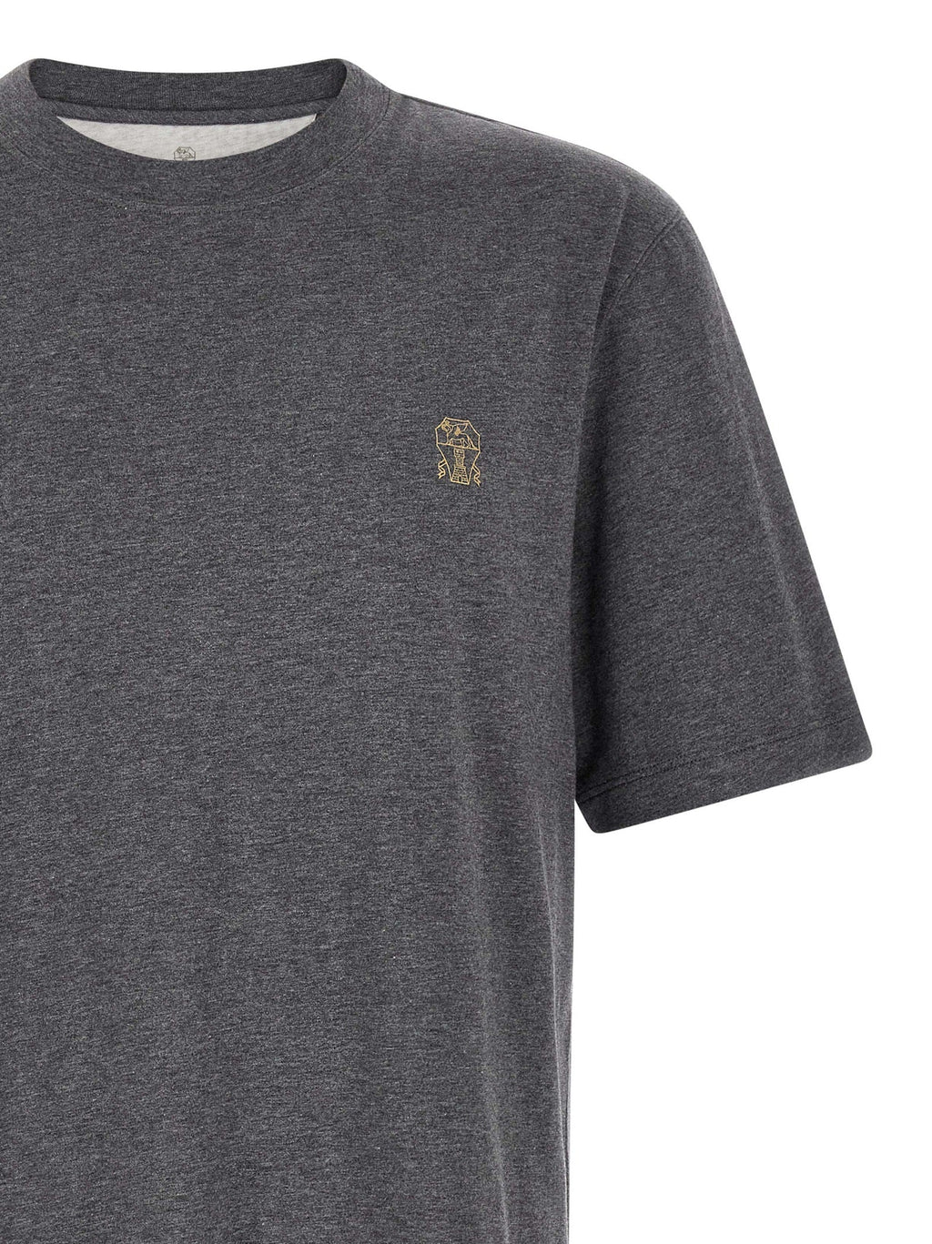 Brunello Cucinelli Gray Cotton T-Shirt