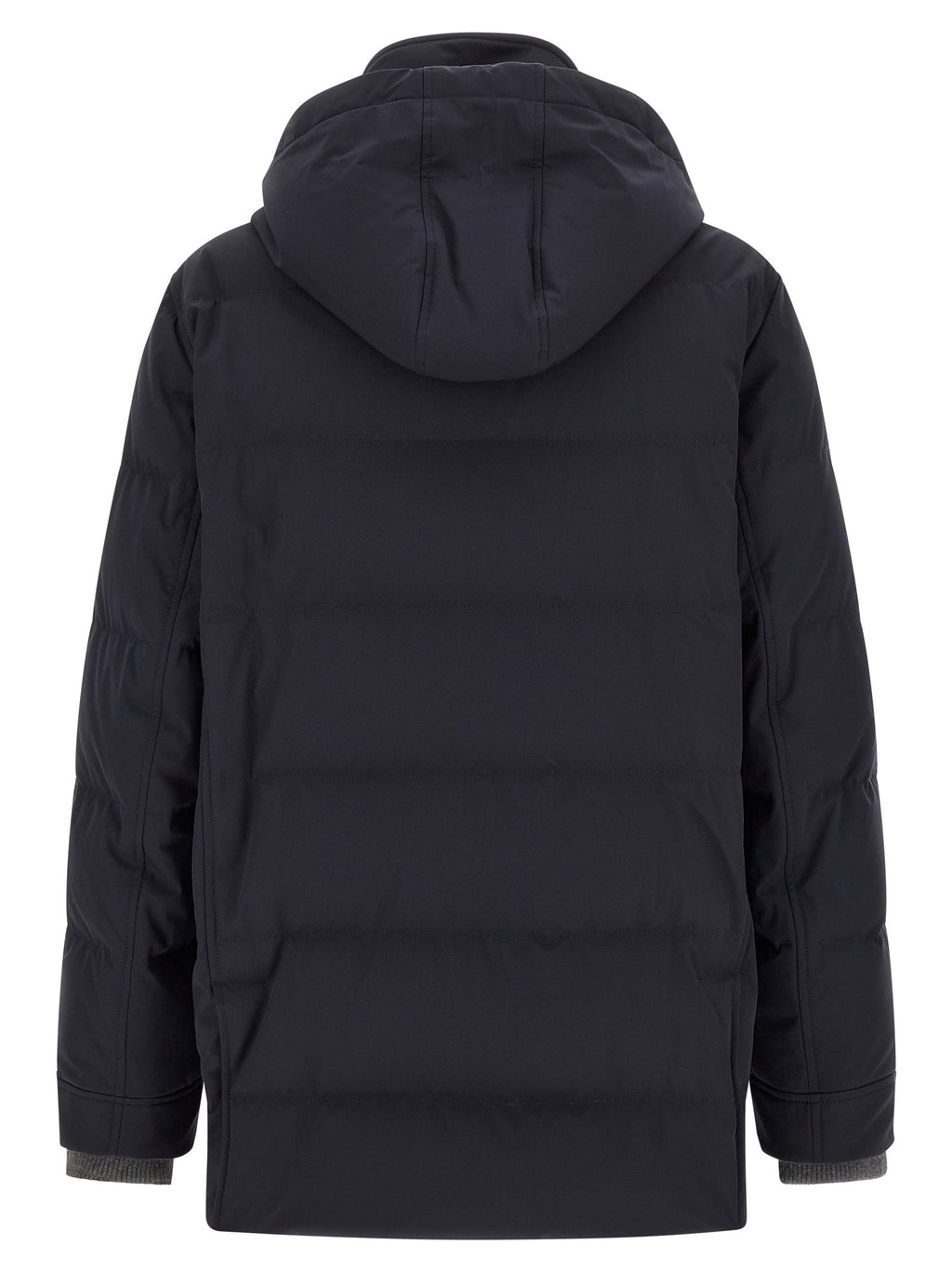Brunello Cucinelli Blue Polyamide Parka Brunello Cucinelli