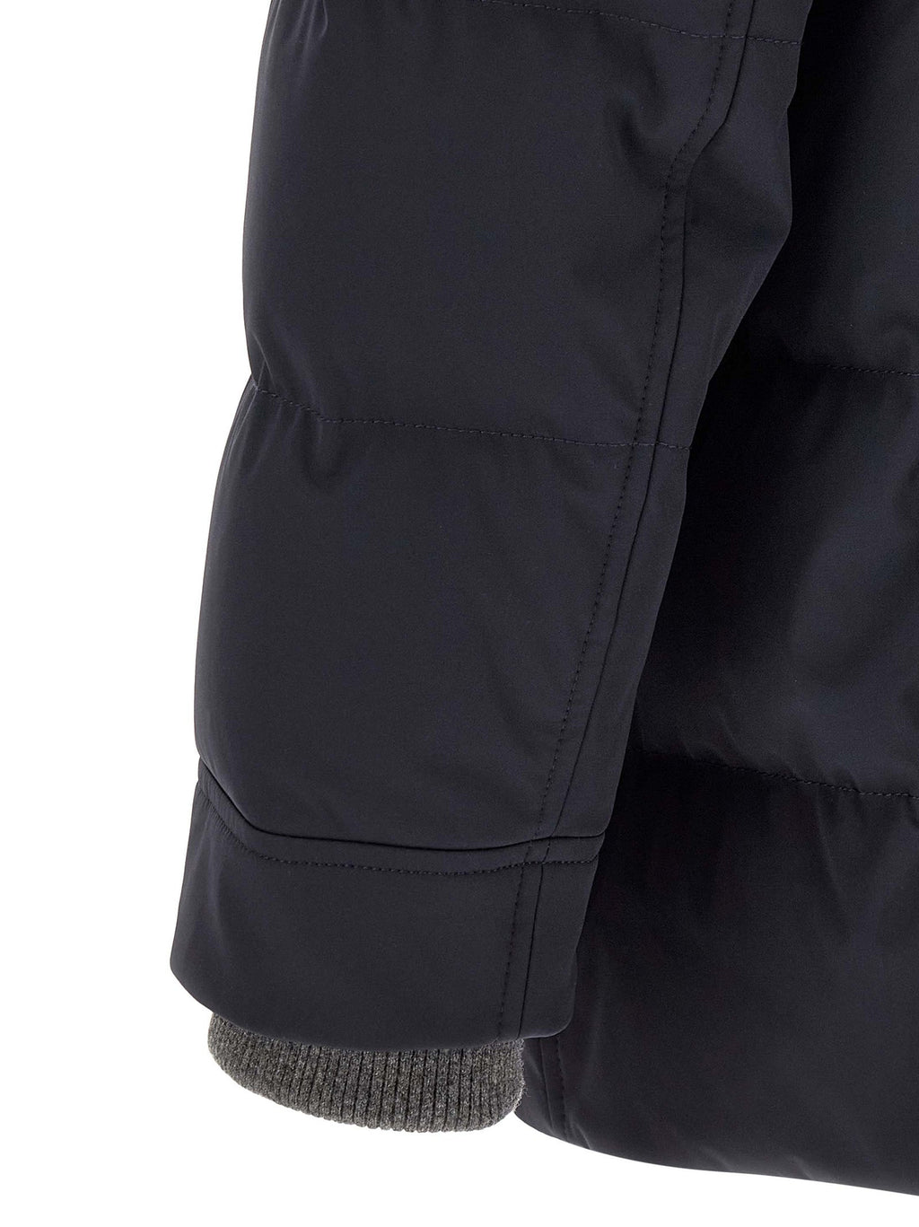 Brunello Cucinelli Blue Polyamide Parka Brunello Cucinelli