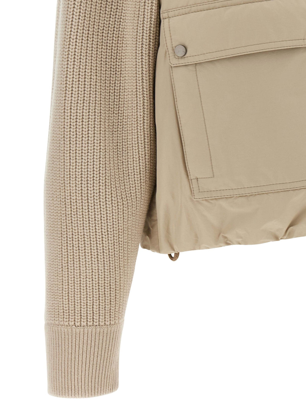 Brunello Cucinelli Beige Cotton Full-Length Jacket