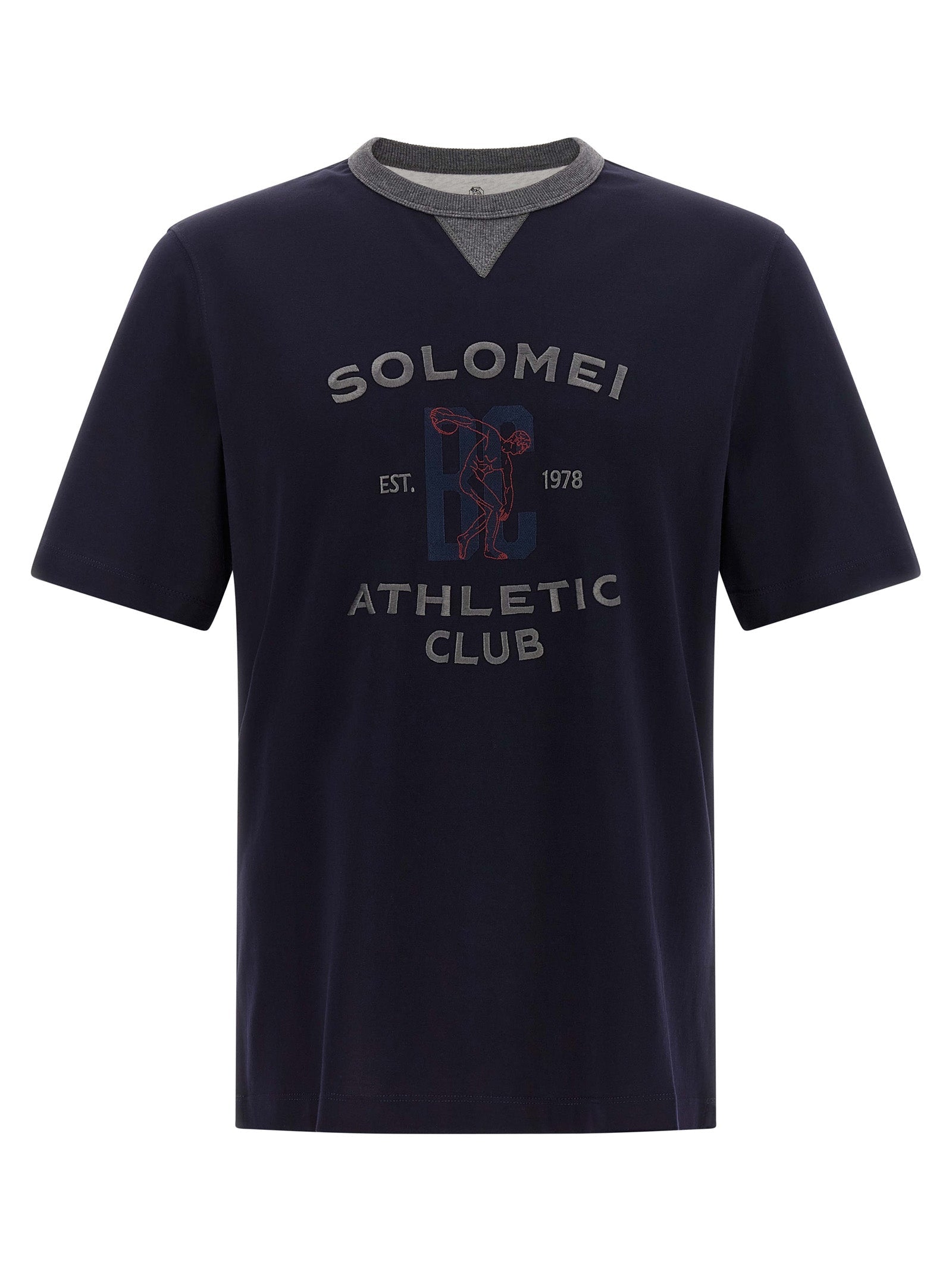 Brunello Cucinelli Blue Cotton T-Shirt Brunello Cucinelli