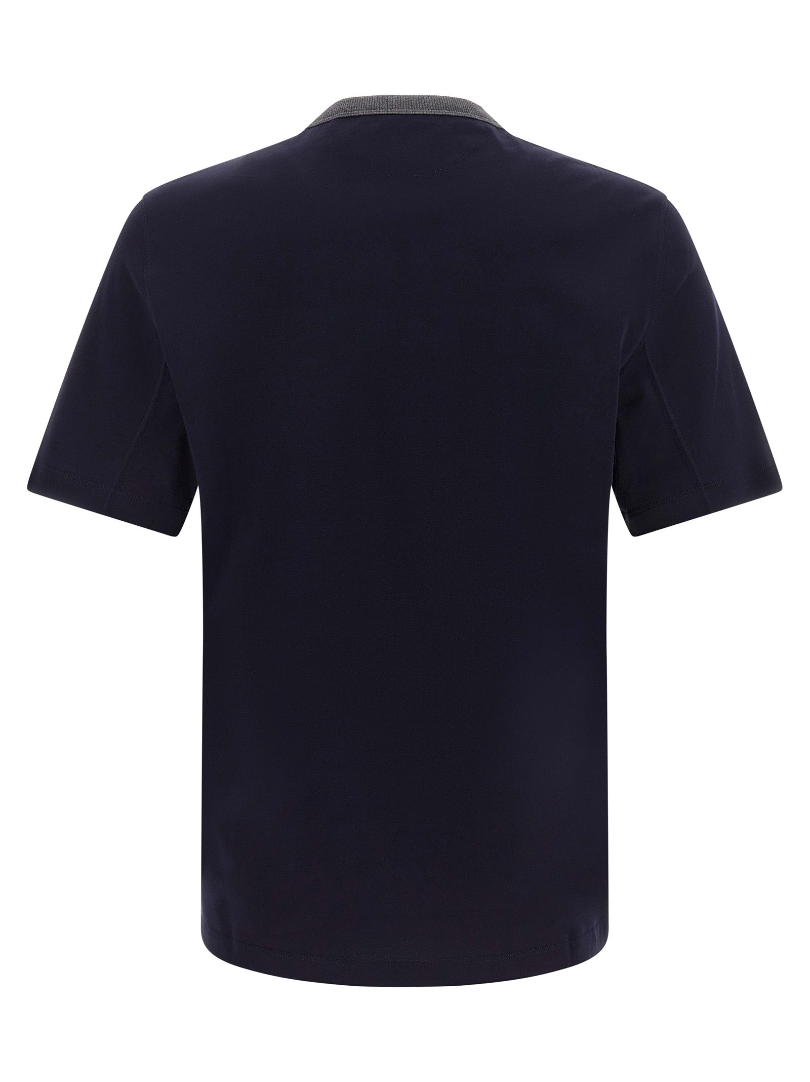 Brunello Cucinelli Blue Cotton T-Shirt