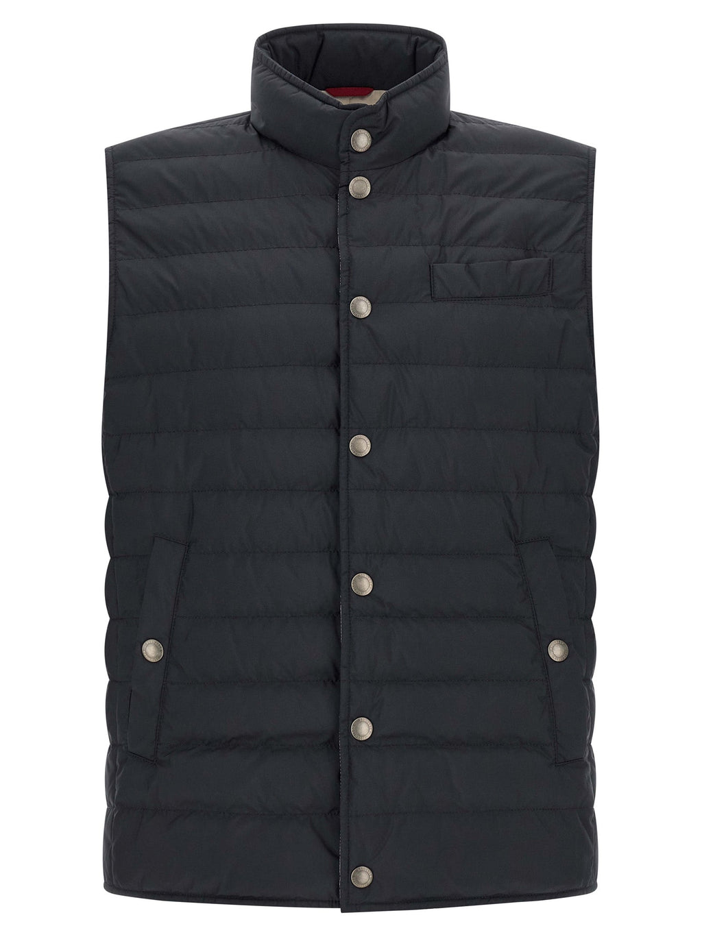 Brunello Cucinelli Blue Polyester Sleeveless Jacket