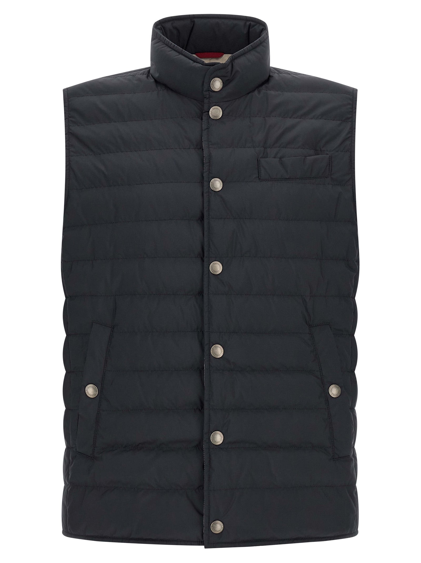 Brunello Cucinelli Blue Polyester Sleeveless Jacket