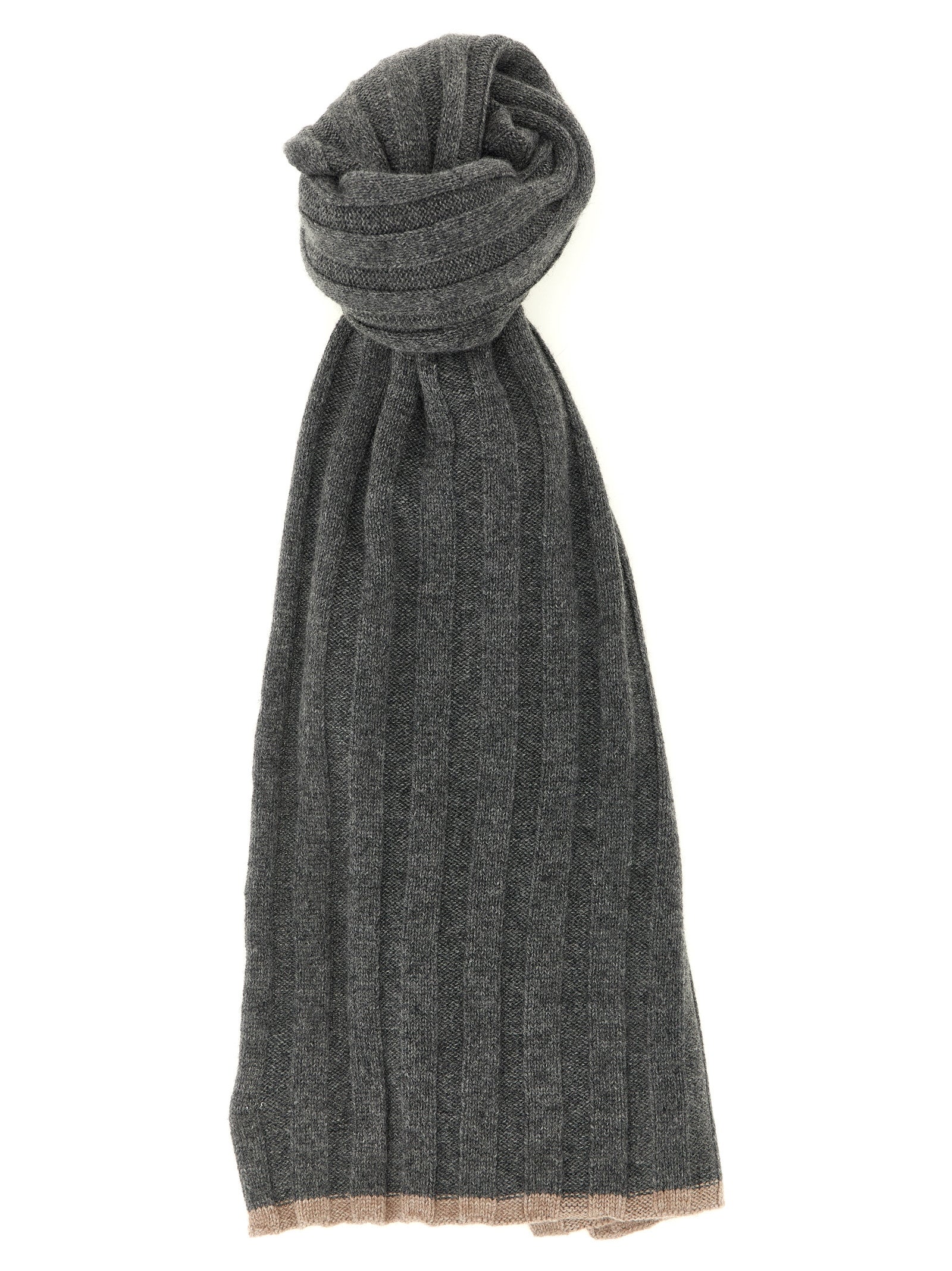 Brunello Cucinelli Gray Cashmere Scarf