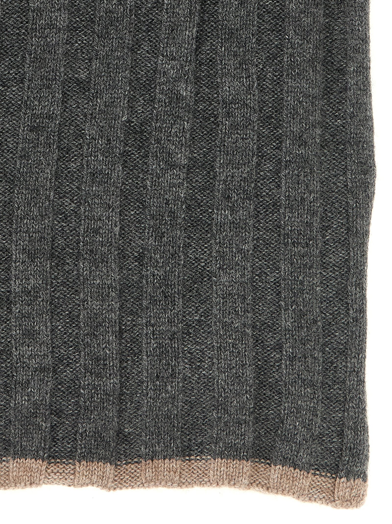 Brunello Cucinelli Gray Cashmere Scarf